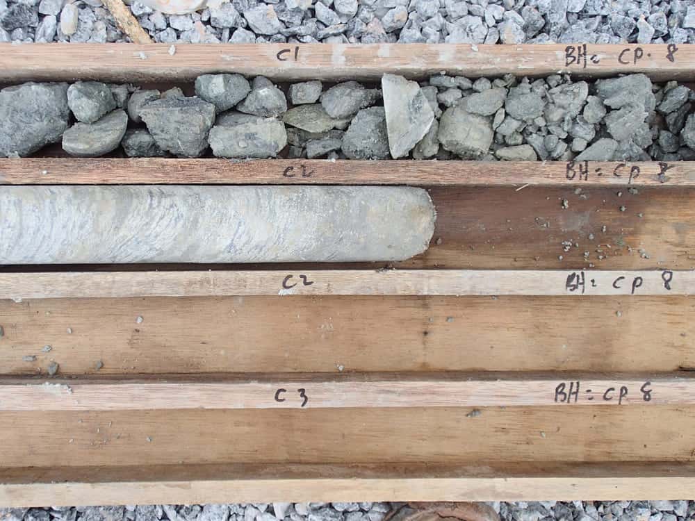 Stratigraphie révélant une alternance d'argile et de sable