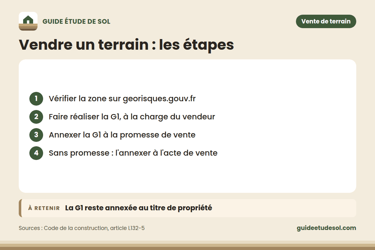 Fiche pratique en quatre points : Vendre un terrain : les étapes