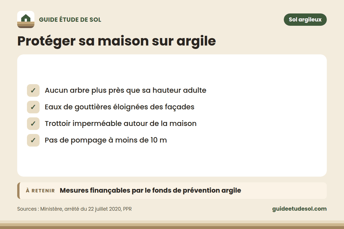 Fiche pratique en quatre points : Protéger sa maison sur argile