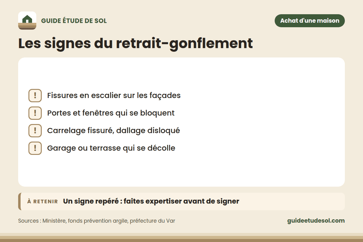 Fiche pratique en quatre points : Les signes du retrait-gonflement